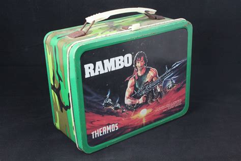 the last metal lunch box to be made rambo|vintage school lunch boxes.